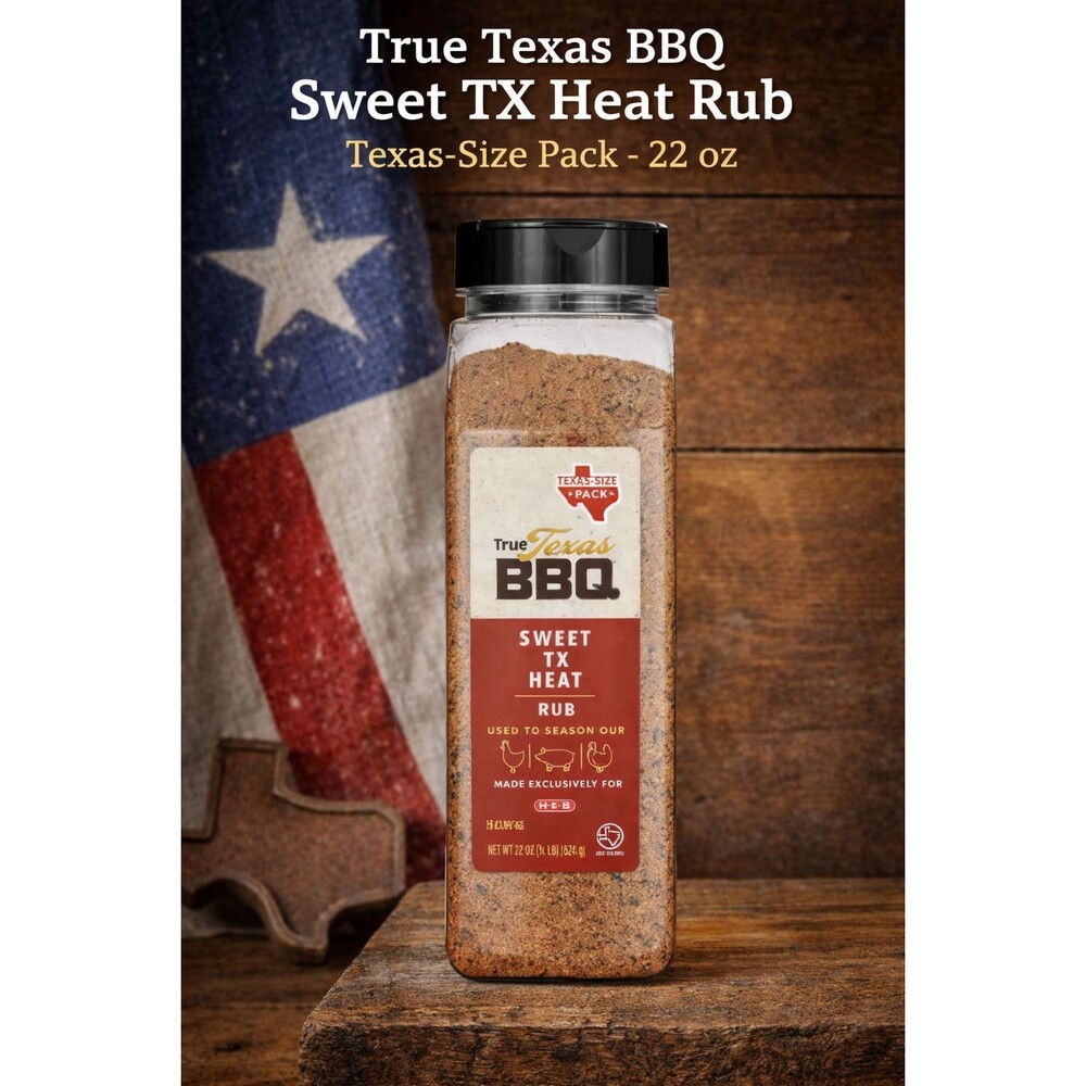BBQ Seasoning - H‑E‑B Texas Originals Sweet TX Heat - Texas-Size Pack 22oz